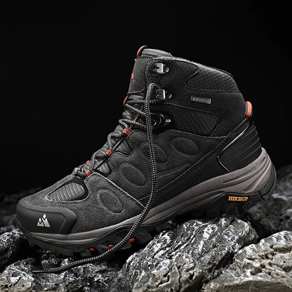 High-Top Men Hiking Boot Winter Outdoor Shoes Lace-Up Non-slip Outdoor Sports Casual Trekking Boots Man Waterproof Suede