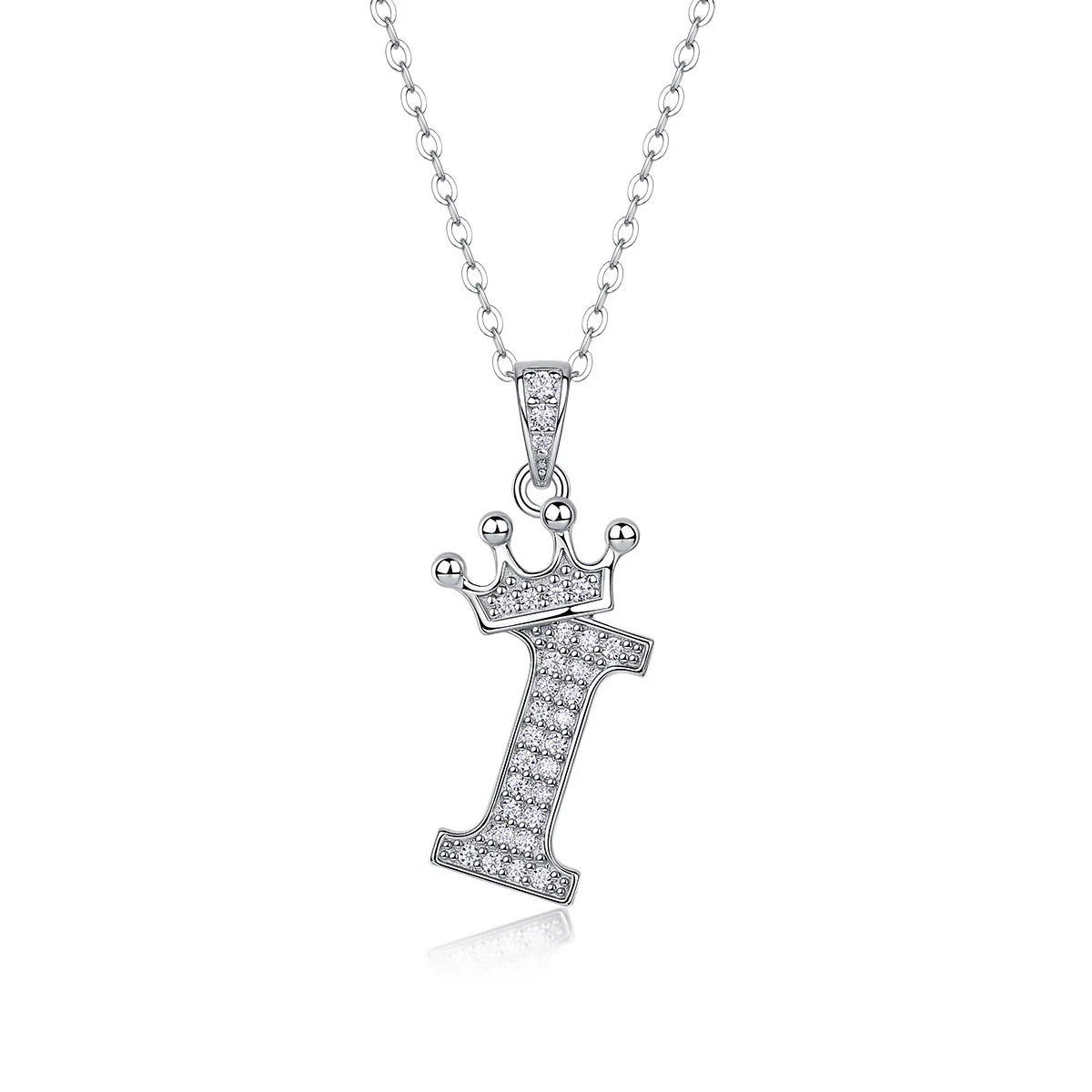 925 Silver Initial Necklace Sparkling Full Moissanite Diamond Pendant Charm Necklaces for Women Letter Name Choker Jewelry Gift