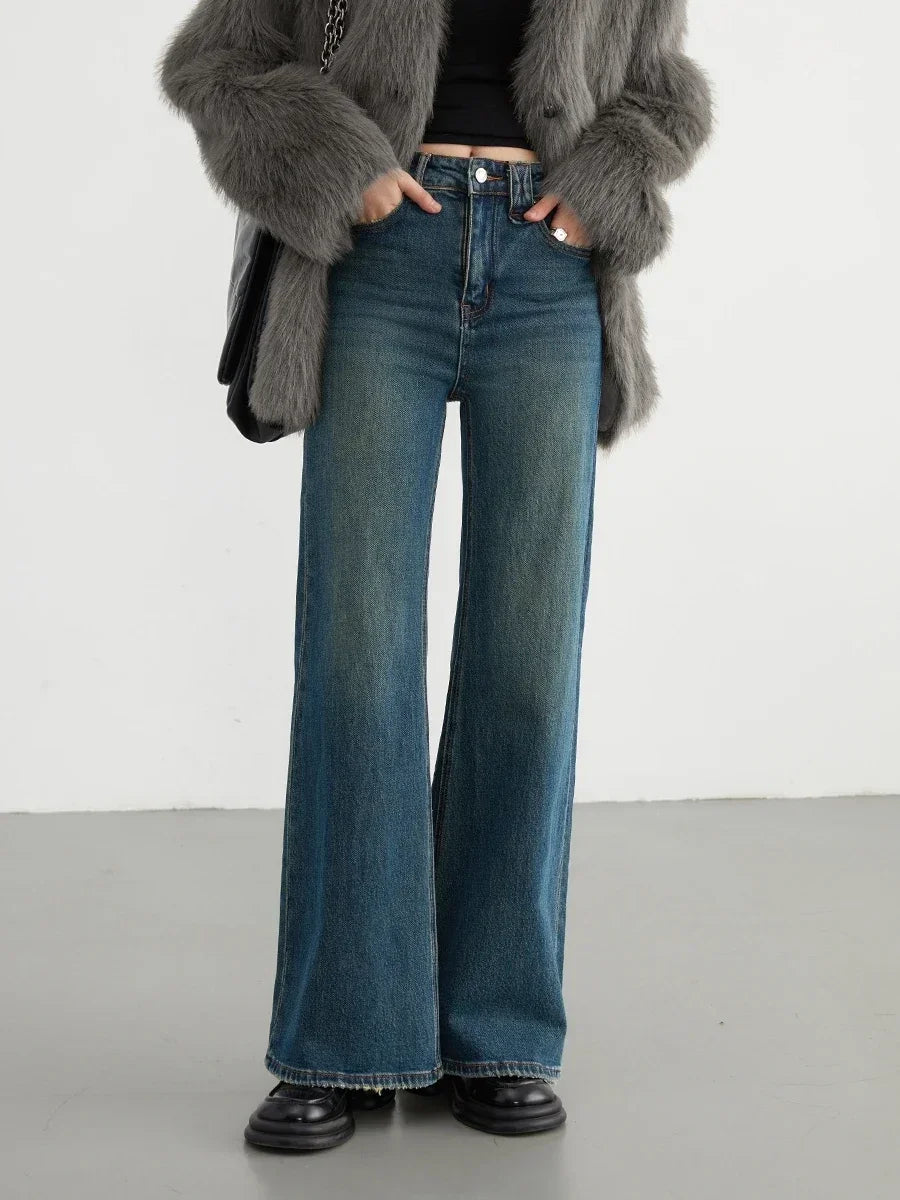 Women Jeans New High Waist Flare Denim Pants Micro Elastic Woman Trousers Horseshoe Pant Female Autumn Winter 2023