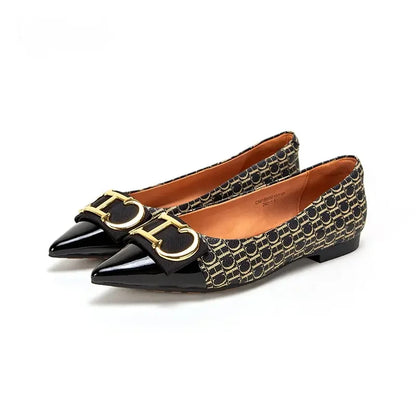 Women's  Shoes New Spliced Pointed Anti slip Flat Casual Shoes Business Shoes For girls