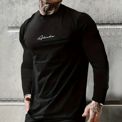 Vintage T Shirt 3D Simple Cross Print Casual Long Sleeve Men's Loose O Neck Comfortable Sweatshirt European Clothing 7Xl