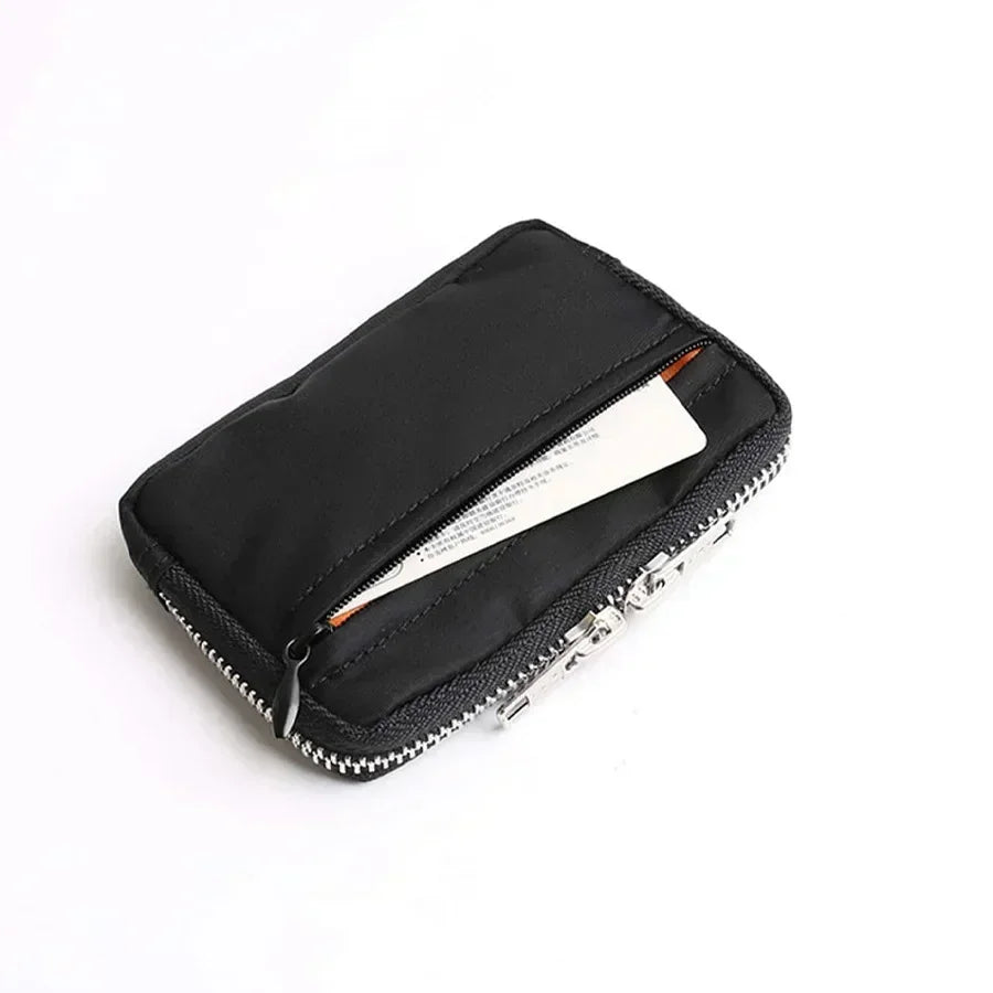 Japan Zipper Mini Purse Card Holder Nylon Cloth Coin Pouch Waterproof Cute Wallet Men Clutch Bag Mini Purse Fashion Small Wallet