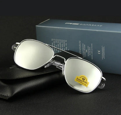 RE Pilot Sunglasses Men Top Quality Brand Designer AGX Tempered Glass Lens AO Sun Glasses Male