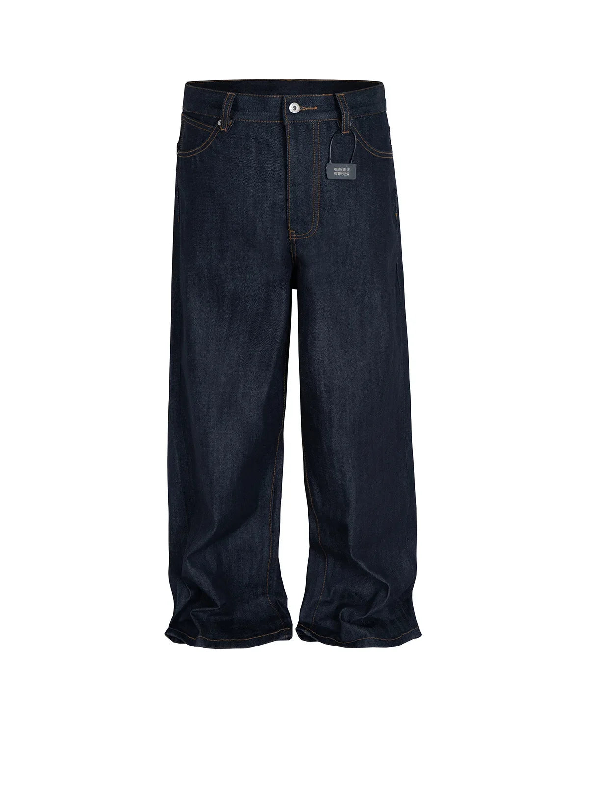 Black Blue Mens Baggy Jeans Straight Solid Color Cleanfit Loose Casual Denim Trousers Unisex Cargo Pants ZJ090