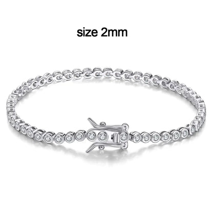 D VVS1 Round Moissanite Tennis Bracelet Original s925 Sterling Silver Plated 18k Gold with GRA Bracelets for Women Man