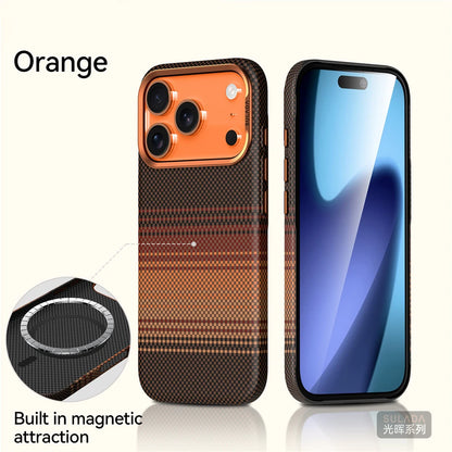 Ultra Strong Magnets Carbon Fiber Pattern Phone Case for IPhone 17 Pro Max Magnetic Wireless Charging Shockproof Protect Cover