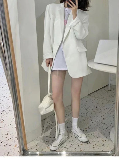 New Woman Spring Summer Solid Color Suit Jacket Women Korean Fashion Casual Comfortable Suit Woman Clothing Outerwears