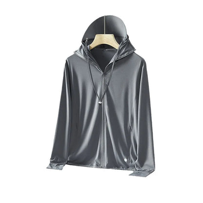 Men's Summer New Sunscreen Clothing Women's Large Brim UPF50 + UV Protection Ice Silk Sunscreen Clothing Outdoor Skin Clothing