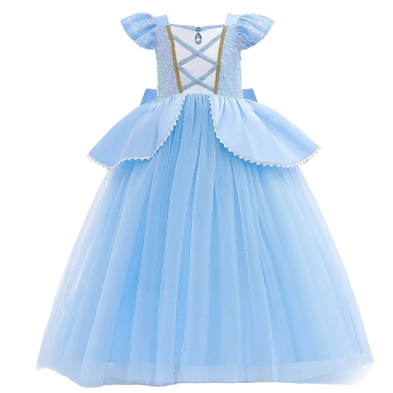 Children Costume Girl Dress Halloween Princess Cosplay Party Rapunzal Anna Elsa Birthday Clothes