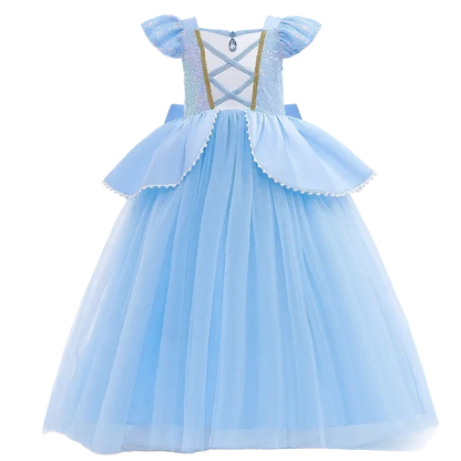Children Costume Girl Dress Halloween Princess Cosplay Party Rapunzal Anna Elsa Birthday Clothes