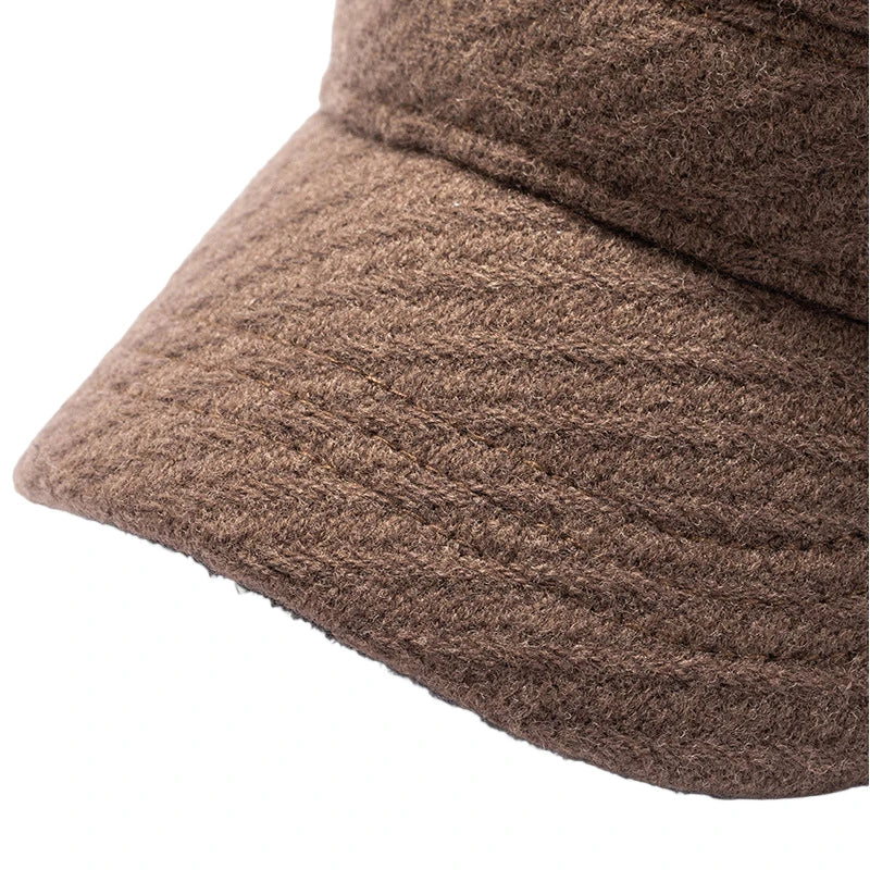 Winter Bomber Hat with Visor Warm Earflaps Hat Warm Lined Baseball Cap Trapper Hunting Hats Oversize Cadet Hat for Big Head Men