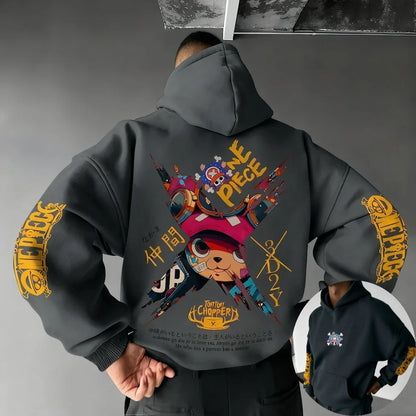 One Piece Men's Hoodie Sweatshirt Tony Tony Chopper Japan Anime Spring Autumn and Winter Boys Long-sleeved Parent-child Outfit