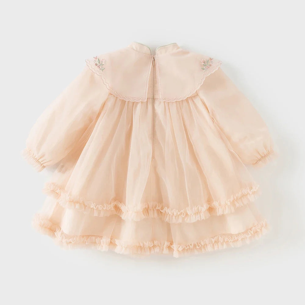 Children Mesh Dresses Girls Clothing Autumn Spring Baby Elegant Outdoors Dress Princess Party Long Sleeves DB1261009