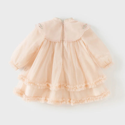 Children Mesh Dresses Girls Clothing Autumn Spring Baby Elegant Outdoors Dress Princess Party Long Sleeves DB1261009