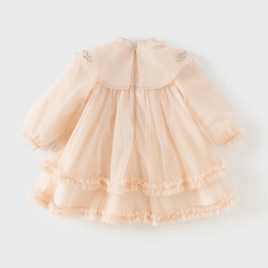 Children Mesh Dresses Girls Clothing Autumn Spring Baby Elegant Outdoors Dress Princess Party Long Sleeves DB1261009