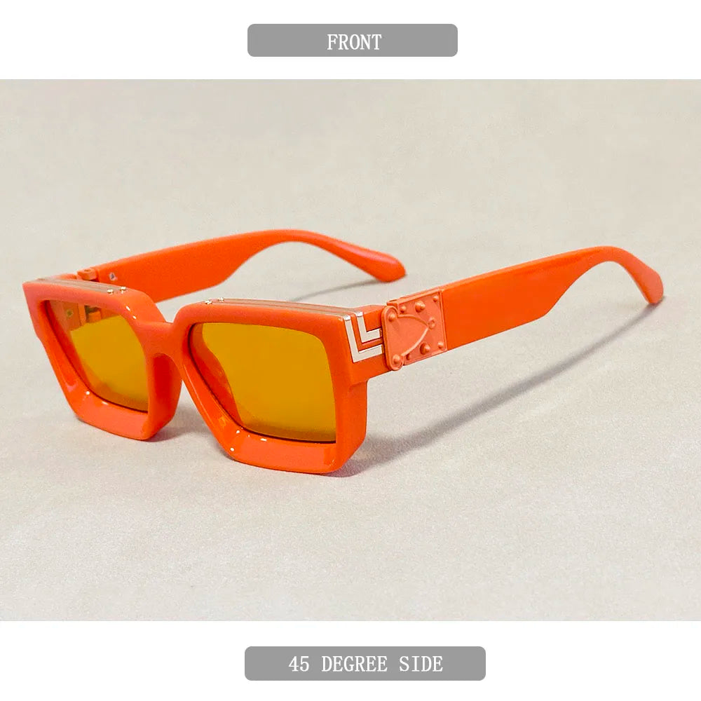 Senior Square Sunglass Men Vintage Millionaire Sunglasses Women Silver Retro Fashion Glasses Dropshipping Gafas De Sol Hombre