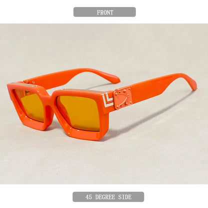 Senior Square Sunglass Men Vintage Millionaire Sunglasses Women Silver Retro Fashion Glasses Dropshipping Gafas De Sol Hombre
