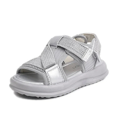 Summer Girls New Sandals Breathable Mesh Children's Causal School Sandals Simple Fashion Kids Beach Platform Sandals Open-toe