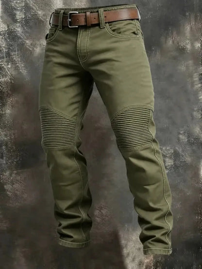 2026 New Large Pocket Loose Overalls Men's Outdoor Sports Jogging Tactical Pants Elastic Waist Pure Cotton Casual Work Pants