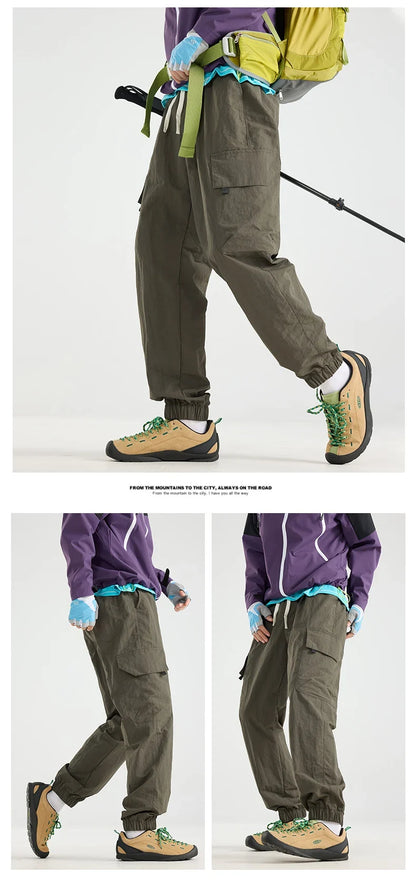 Men's Water-repellent Hiking Cargo Pants Breathable  Fashion Cargo Pants Autumn Trousers Fishing Camping Pants Male