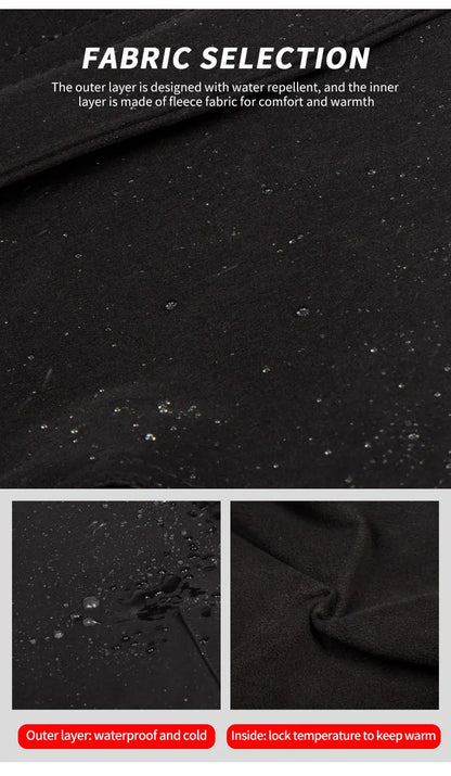 Men's Motorcycle Pants Winter Plus Fluff Warm Windproof Splash-proof Water Riding Trousers With CE Protective Accessories