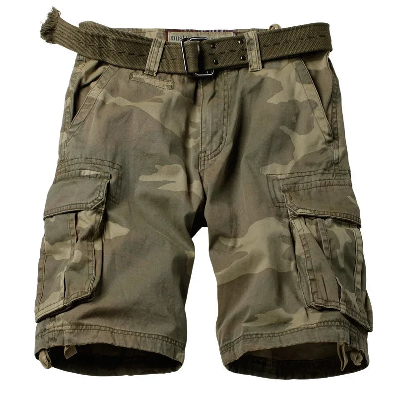 Camouflage Shorts Male Military Clothing Style Army High Quality Mens Cargo Shorts Cotton Multi Pockets Breeches Bermuda Cargo