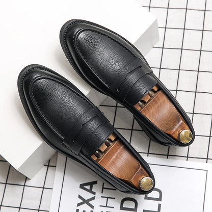 Men's Dress Shoes Formal Office Leather Brogues Shoes Male High Quality Casual Business Shoes Men Social Leather Loafers For Man