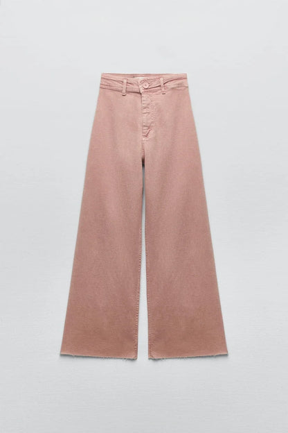 High Waist Straight Leg Navy Sle Women's Jeans Z Brand Slim Fit Casual Pants for Young Ladies Autumn Season
