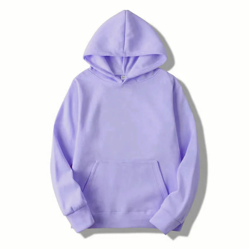 2025 Men's Solid Color Hooded Sweaters Men's Warm Wool Sweater Fashionable Street Clothing Loose  Breathable Jersey Brand Hooded