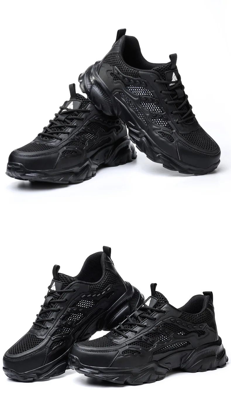 summer breathable safety shoes lightweight work shoes for men women working boots with plastic toe insulation 6KV work sneakers