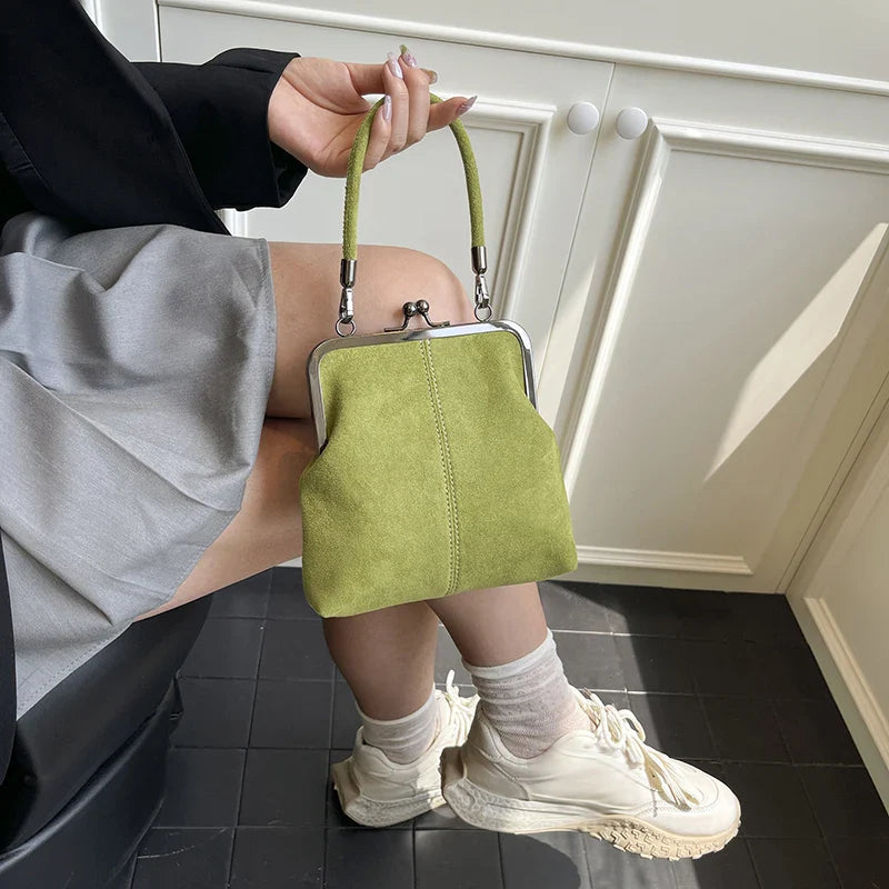 Women's Retro Frosted Splice Handbag Large Leisure Travel Trip Shopping Work Commuting Crossbody Shoulder Bag Elegant Clutch Bag