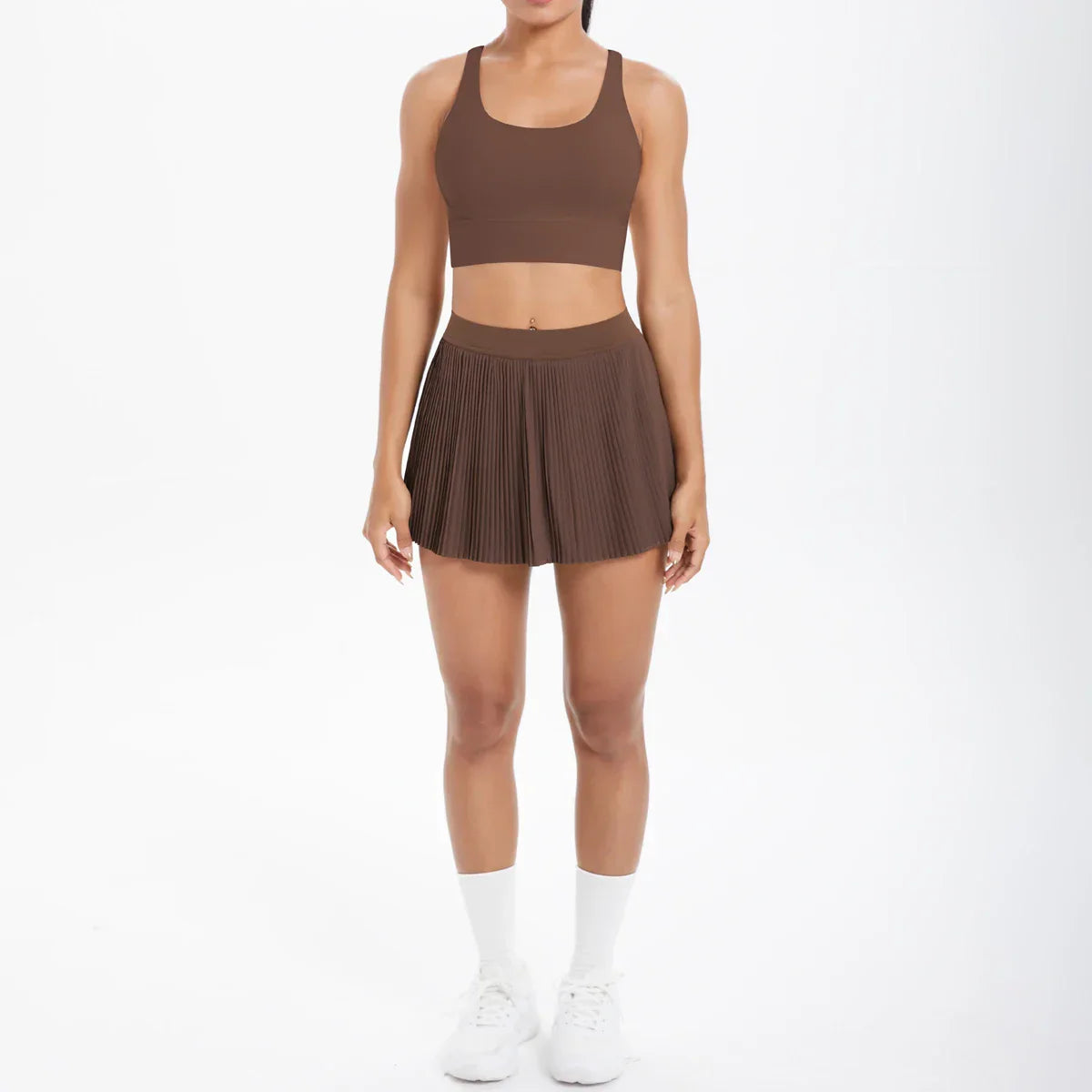 2pcs New Sexy Yoga Set Backless Cross Straps Sports Bra Fashion Breathable Culotte Yoga Shorts With Pocket Gym Women Sports Set