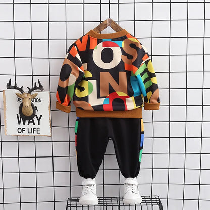 New Spring Autumn Baby Boys Clothes Outfits Children Casual Full T-Shirt Pants 2Pcs/Sets Toddler Sports Costume Kids Tracksuits