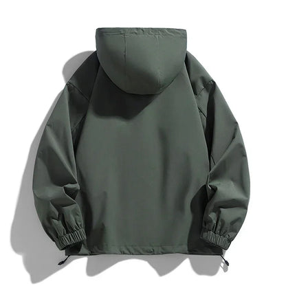 Softshell 8XL Men Jacket Hooded Windbreaker Trench Oversize 6XL 7XL Plus Size Waterproof Black Bomber Camping Loose Thin Coats