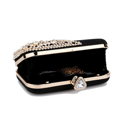 Hollow Out Fashion Women Evening Bags With Diamonds Shoulder Chain Handbags Wedding Bridal Female Purse Sequined Holder