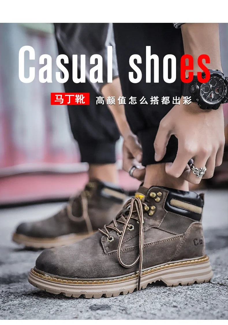 Hot Selling Winter Men Snow Boots High-quality Classic High Top Outdoor Hiking Shoes Anti Slip Thick Soled Practical Work Shoes