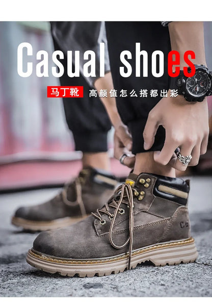 Hot Selling Winter Men Snow Boots High-quality Classic High Top Outdoor Hiking Shoes Anti Slip Thick Soled Practical Work Shoes