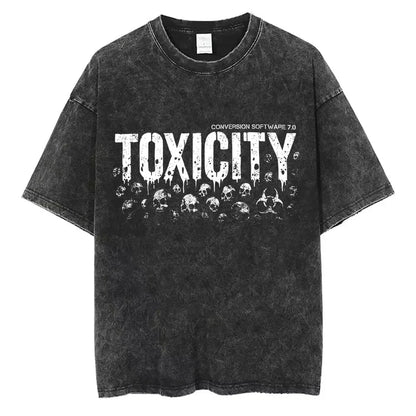 System of A Down Toxicity Album Graphic Washed T-shirts Men Women Rock Oversized T Shirt Male Vintage Alternative Metal T-shirts