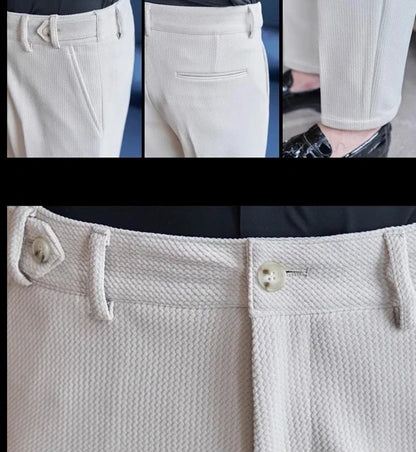 Yellow Men's Suit Pants, Fashion Slim Dress Trousers ,White Black Blue Green Pantalones Hombre Fall/Winter Male Pant, 2025 New