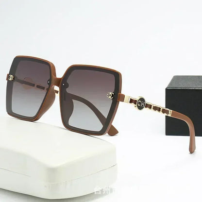 New Fashion Sunglasses for Women Hot Sale Polarized Large Frame Square Retro Sun Glasses Gradient Ladies Sunglass for Men UV400
