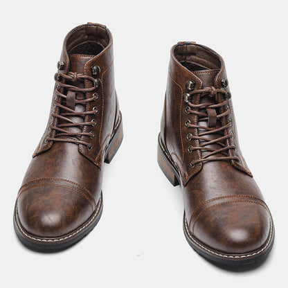Classical Men Boots 2025 Fashion Comfortable Spring Leather Ankle Boots