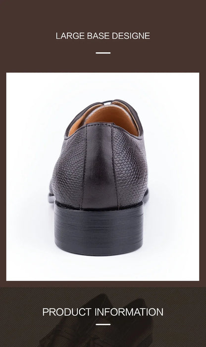 Deluxe Men's Leather Shoes Formal Dress Shoes Wedding Party  Oxford Handmade Comfortable Lace Up Genuine Leather Men's Shoe