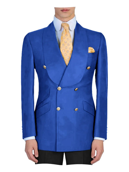Mens Mint Green Double Breasted Blazer Slim Fit Shawl Collar Formal Sport Coat with Gold Buttons for Groom Prom Business Casual