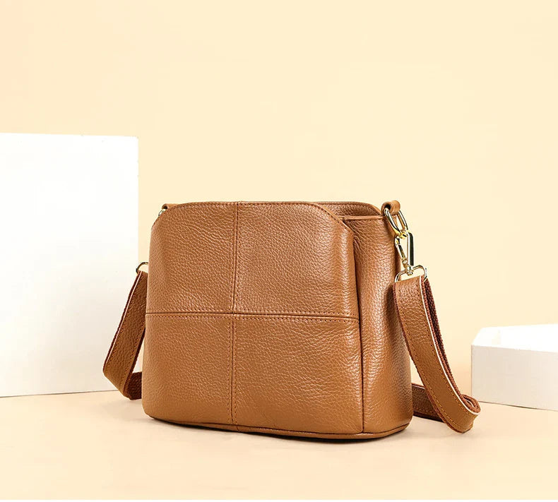 Genuine Leather Women Underarm Bag Versatile Shoulder Handbag Luxury Cowhide Female Crossbody Bag