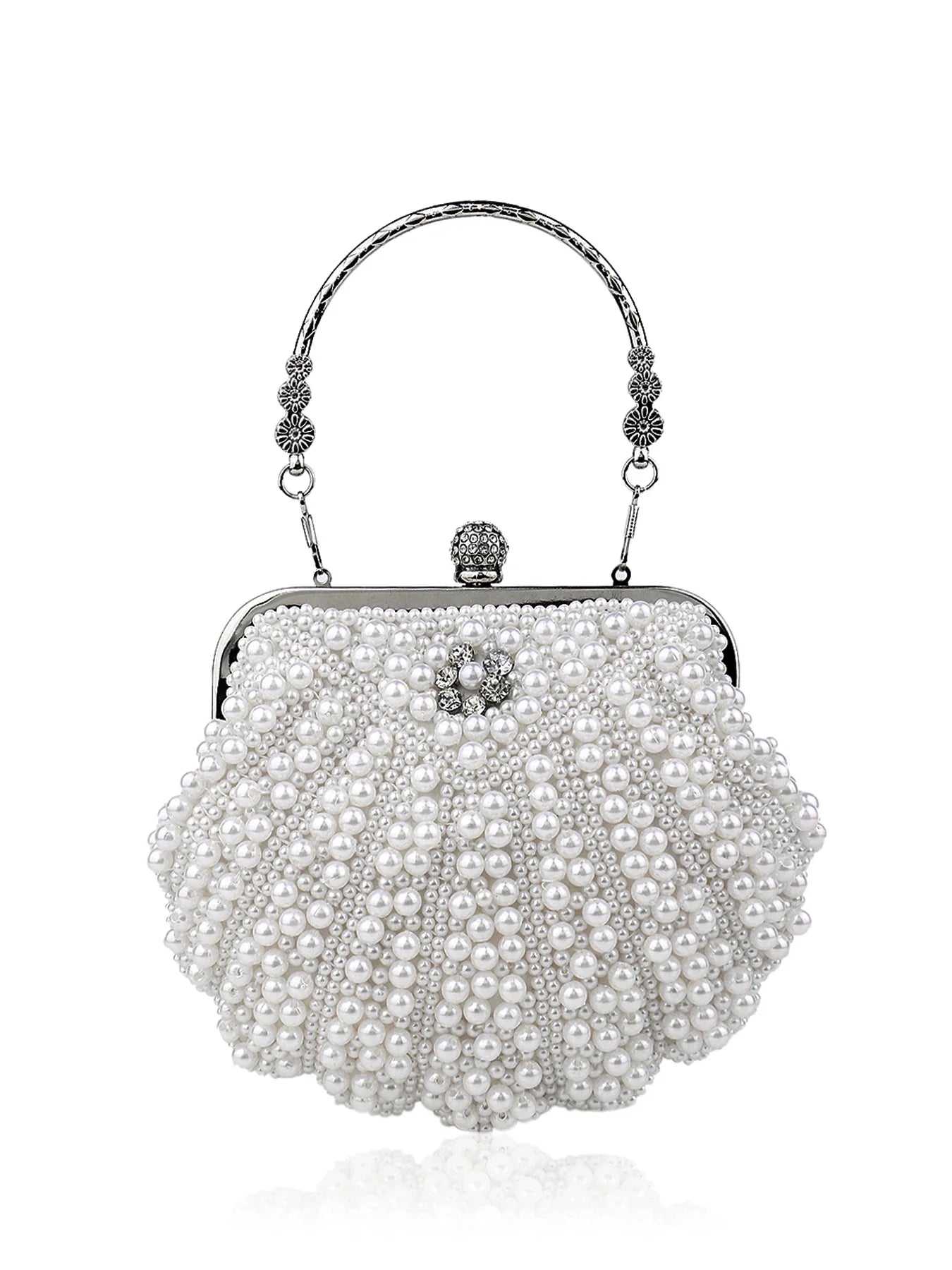 Pearl Clutch Bags Women Purse Ladies white Hand Bags Evening Bags for Party Wedding black Shoulder Bag Bolsa Feminina