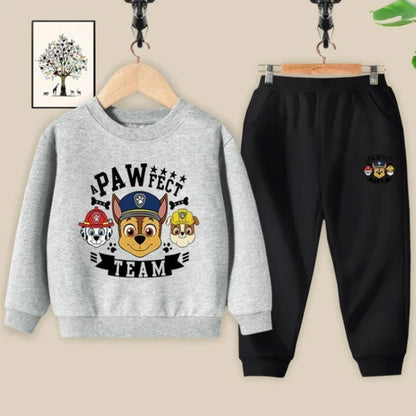 Spring Autumn Children's Clothing Sets Boys O Neck Pullover and Long Pant Two Piece Suit Kids Thin Sweatsuits