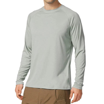 Nheals UPF 50+ Long Sleeve T-shirt Men's UV Sun Protection Quick Dry Breathable Sunscreen T-shirt Hiking Fish Performance Tops