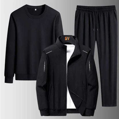 Men Tracksuits 3 Pieces Mens Hoodies and Sweatpants Set Spring and Autumn Tracksuit Unisex Jogging Suit Fashion Brand Mens 8XL