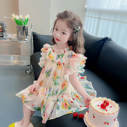 Summer Princess Dress Girl Clothes 7 To 8 Years Elementary School Student Woman Kid 14 Year Old Girls Dresses 10 12 Beach Child