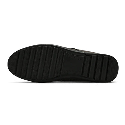 Men's leather shoes soft soles four seasons plus size casual leather shoes fashion trendy youth party Versatile driving shoes